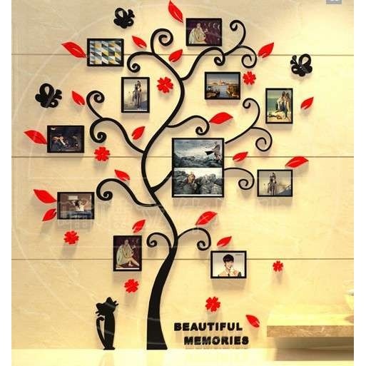 M84-猫咪款 相框树照片墙亚克力立体墙贴玄关电视背景墙,家居饰品,文化墙贴,淘宝优惠券,粉丝福利购,淘宝优惠卷