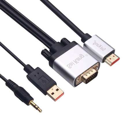 saikang vga转hdmi线转换器音频笔记本台式电脑主机连接电视机视