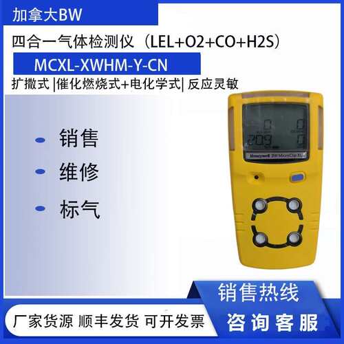 BW四合一气体检测仪MC2-XWHM-Y-CNMCXL--Y-CN可燃气多气体检测
