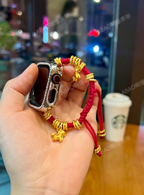 马上有钱编绳表带适用ApplewatchS11苹果秋冬iwatchS10表带新年款