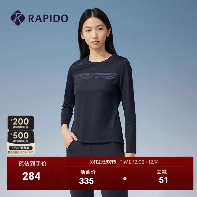 RAPIDO雳霹道圆领套头长袖衫