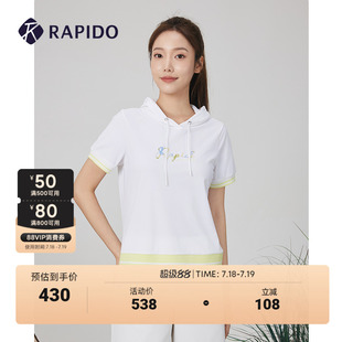 上衣連帽短袖 T恤 女士O系列印花套裝 RAPIDO靂霹道春夏新款