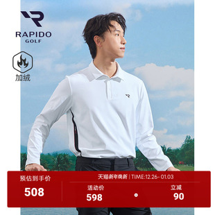 高尔夫GOLF长袖 加绒RAPIDO雳霹道2025年男士 POLO衫 新品