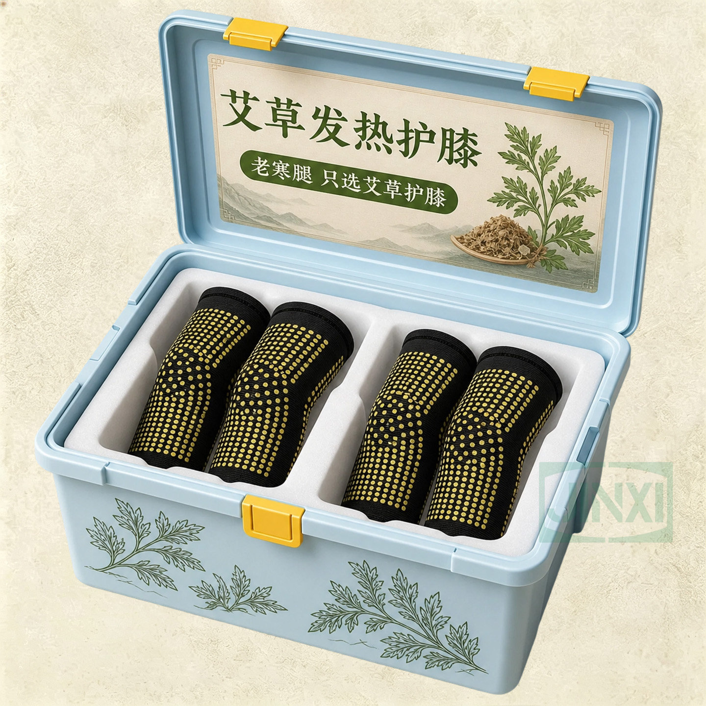 加长360全包裹艾草自发热护膝