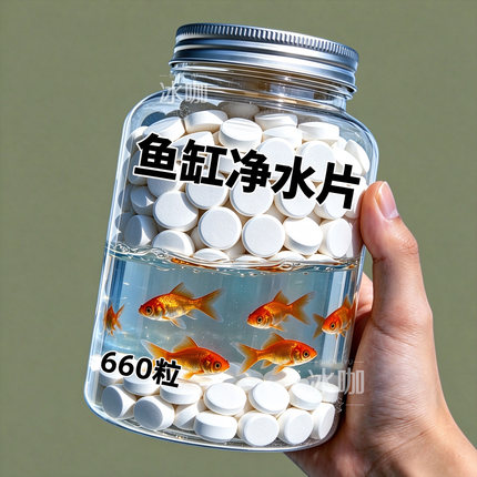 鱼缸净水片净化水质澄清清澈除臭去腥水族箱鱼池清水养鱼鱼缸专用