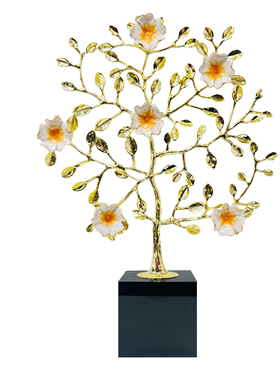 珐琅彩发财树摆件轻奢乔迁礼品