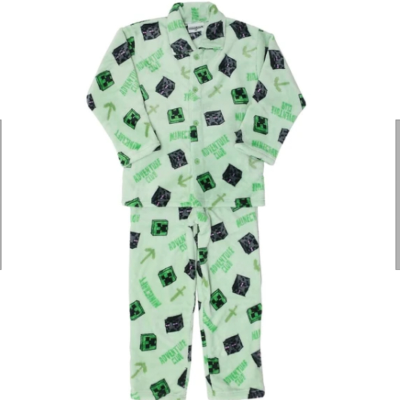 预定日本我的世界Minecraft儿童长袖睡衣套装130-150cm儿童家居服