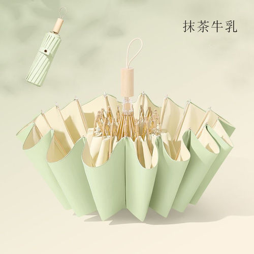 48骨彩胶雨伞加大加固加厚防晒防紫外线太阳伞女晴雨两用遮阳伞