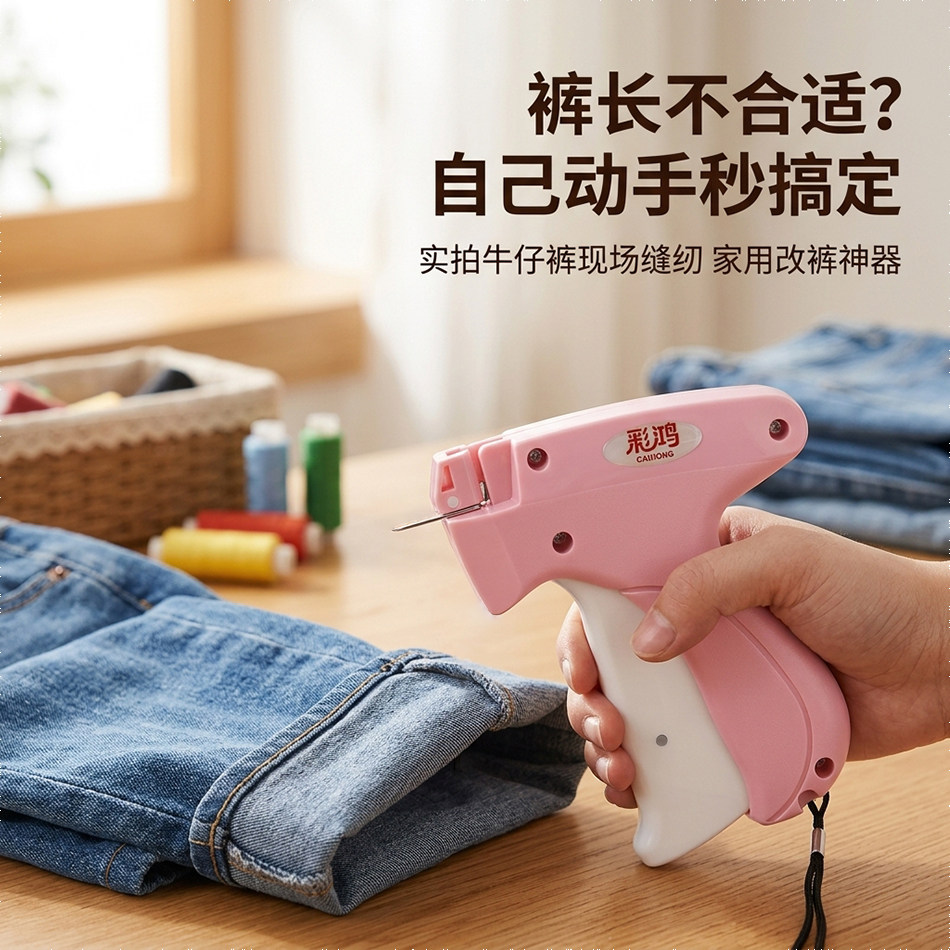 收裤脚改裤子口长度婚纱礼服改码大小神器疏缝枪工具裤腿改短神器