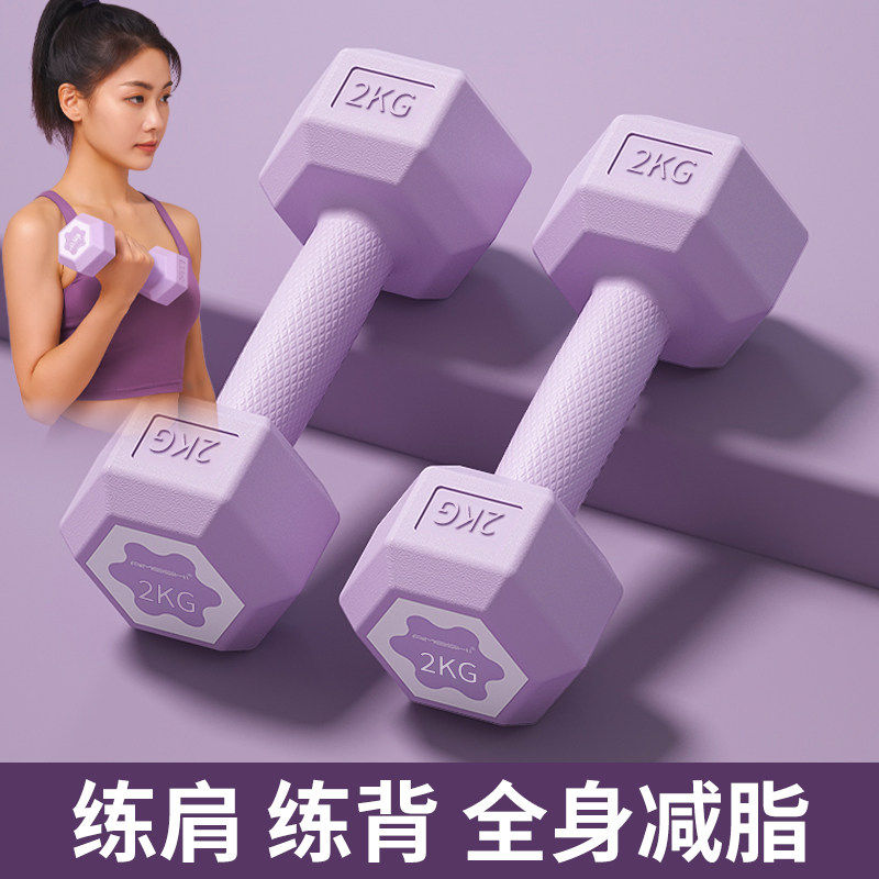 哑铃女士健身家用器材女生小哑铃2kg2.5公斤3KG一对男士杠铃壶铃