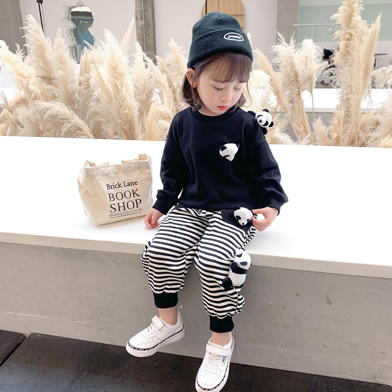 女童春季套装2024新款宝宝洋气时髦春秋儿童时髦春装小童卫衣童装