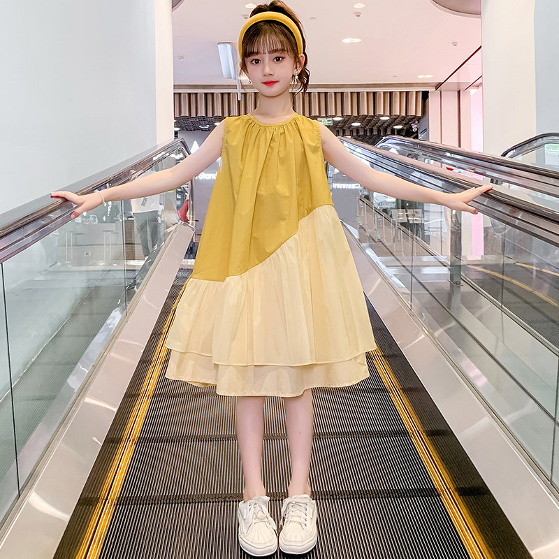 女童洋装2023新款夏季儿童薄款洋派棉布裙大童夏装女孩网红裙子