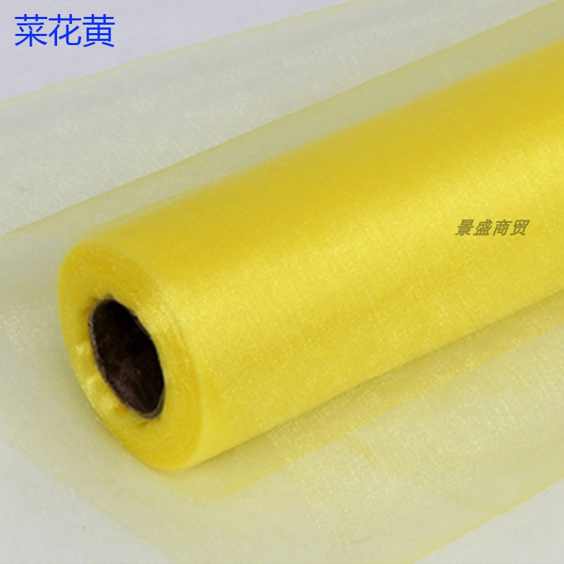 黄色纱幔金色纱彩纱气氛布置纱