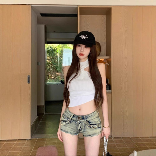 美式辣妹柳丁低腰牛仔超