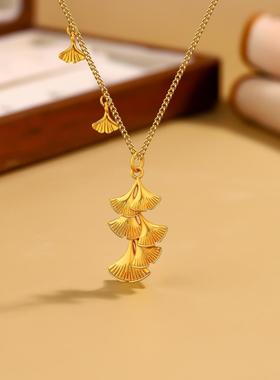 三生有杏流苏项链女时尚新中式