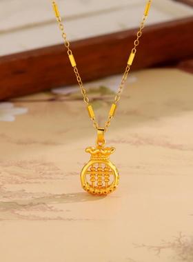 福袋算盘项链女新中式时尚轻奢