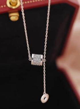 小蛮腰流苏项链女小众设计微镶