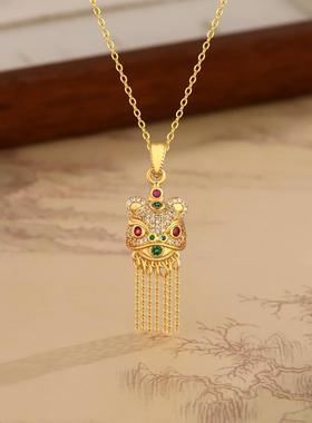 醒狮流苏项链女时尚国风国潮