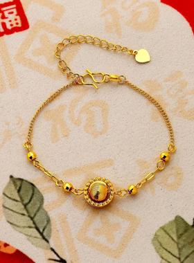 猫眼珠转运珠手链女时尚小众AB链