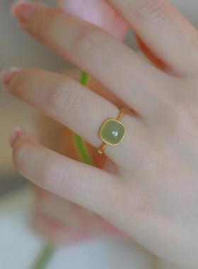 方糖戒指时尚个性百搭仿和田玉