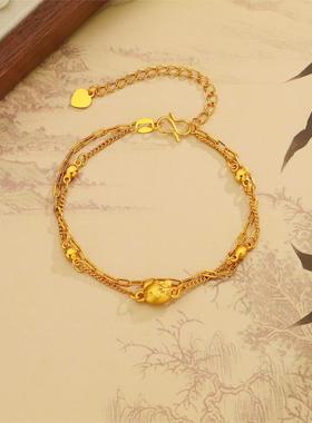 凯蒂猫转运珠双层手链女甜美时尚