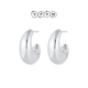 一撇一捺YPYN银色hoop素圈耳钉女C圈耳环欧美风网红金属简约耳饰