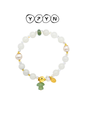 一撇一捺和田玉手串新中式