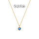 一撇一捺YPYN蓝色爱心项链女10K金锁骨链欧泊吊坠高级感奢华优雅