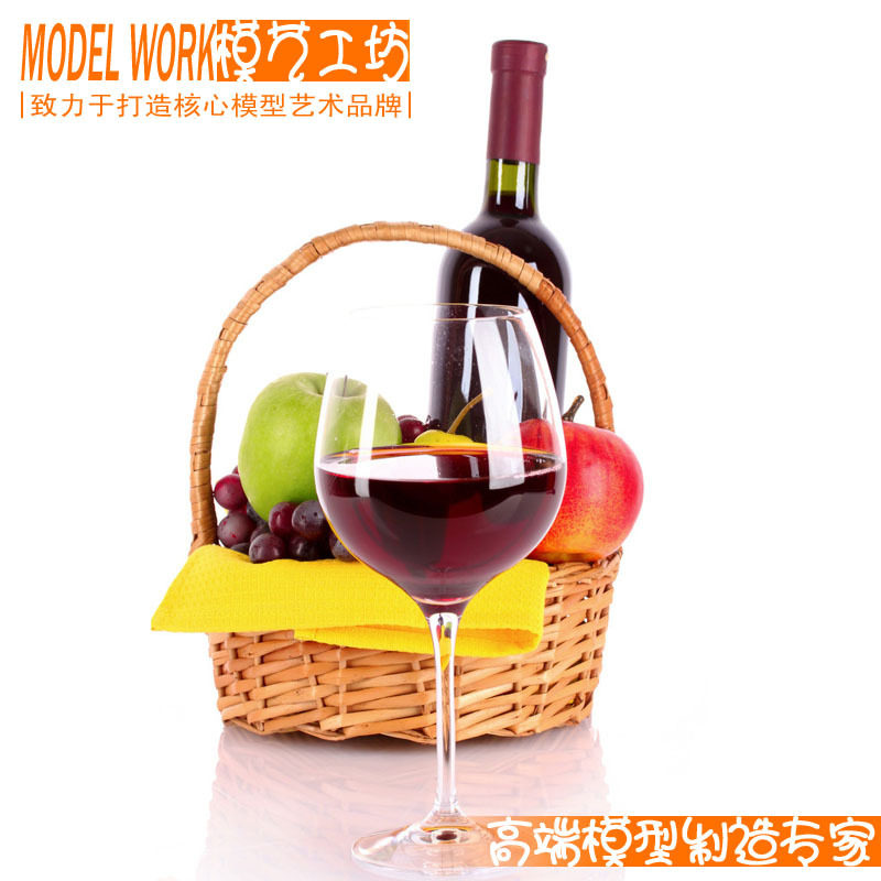 食品模型 仿真葡萄酒套件 餐饮酒店样板房成列摆件 影视摄影