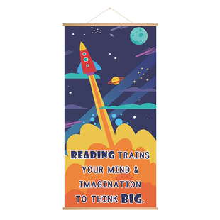 国际学校英语教室课堂装饰banner挂画绘本馆阅读室墙面环创油画布