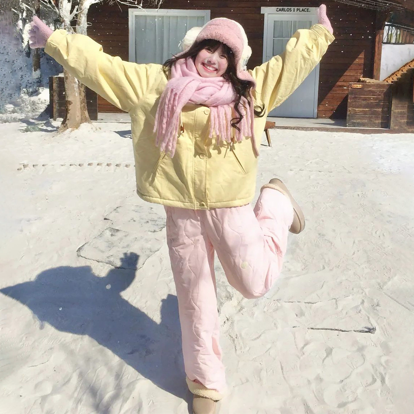 加绒棉裤女外穿2025新款秋冬季粉色东北加厚防风裤摇粒绒阔腿裤子,女装/女士精品,休闲裤,淘宝优惠券,粉丝福利购,淘宝优惠卷