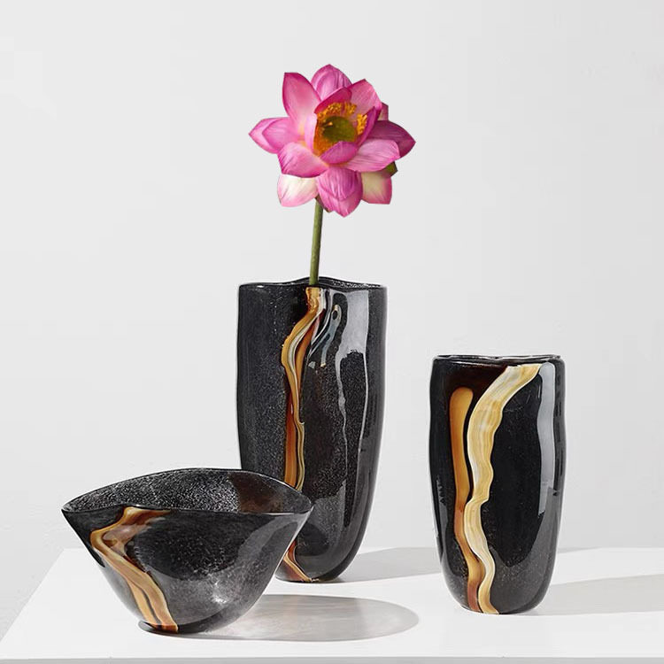 轻奢艺术岩浆琉璃厚重玻璃花瓶售楼处样板间客厅插花民宿装饰花器,橡塑材料及制品,其他塑料制品,淘宝优惠券,粉丝福利购,淘宝优惠卷