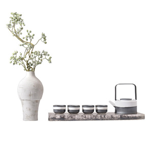 样板间售楼部家具展厅摆件 饰品软装 新中式 茶具陶瓷简约茶室桌面装