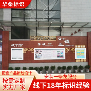 校园标识 导向指示牌 落地标识 标识 导向牌 制作 立式 吊牌 设计