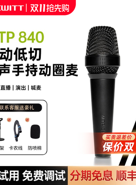 LEWITT/莱维特 MTP 840 DM手持电容动圈麦克风户外直播唱歌声卡专