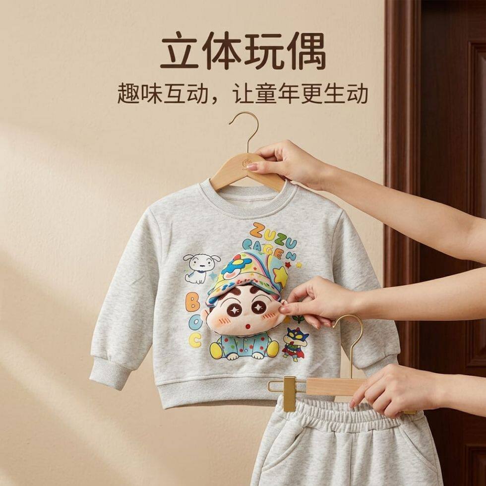 (亮灯+吱吱叫)蜡笔小新纯棉卫衣