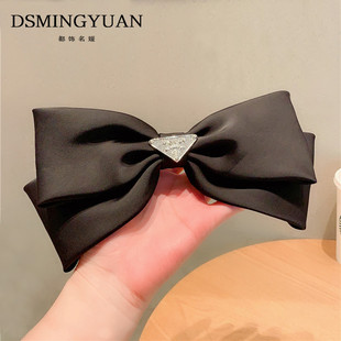 质感超好的大发夹~红色新年蝴蝶结弹簧夹女后脑勺公主头饰发顶夹