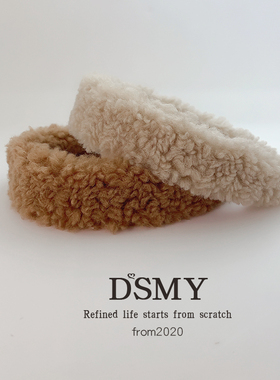 法式羊羔毛发箍毛绒绒宽边高颅顶洗脸发捆压发头箍女百搭外出发饰