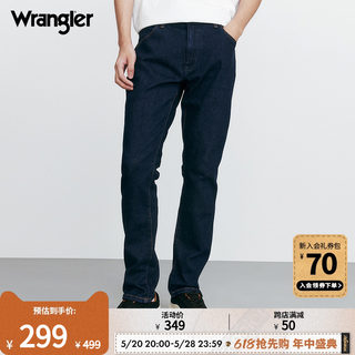 Wrangler威格秋冬清水洗812Larston美式复古中腰修身男士牛仔裤