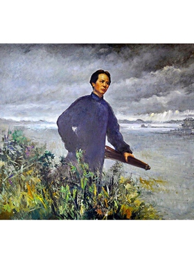 毛主席画像客厅挂像加厚背胶伟人海报青年像挂画照片装饰画墙画