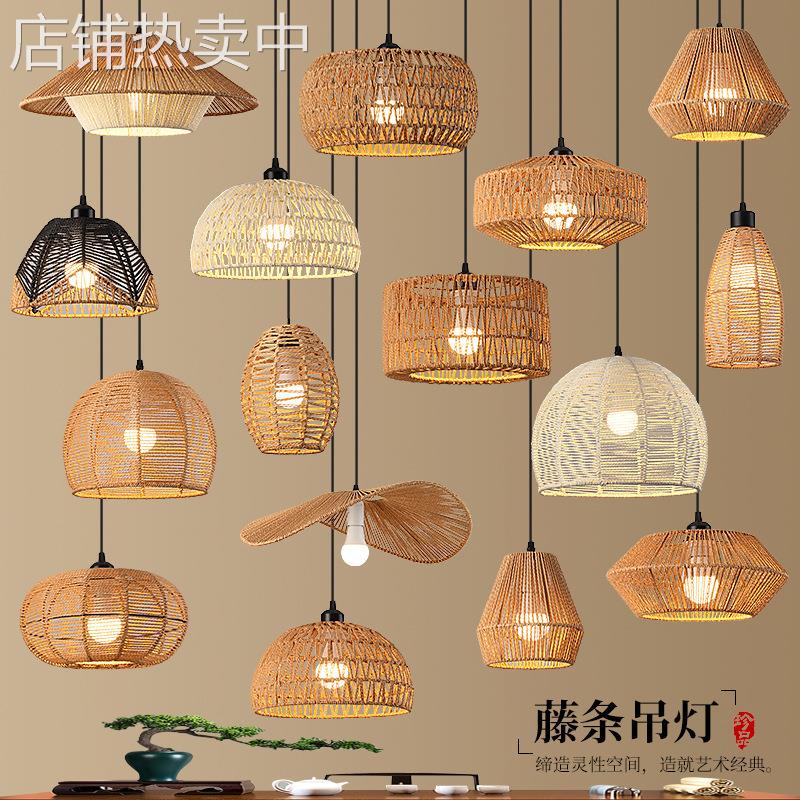 麻绳复古吊灯工业风铁艺餐厅酒吧服装烧烤店复古装饰店铺商用灯具