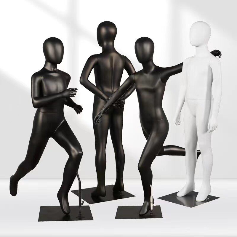 儿童模特展示架男女立体人台道具服装店橱窗童模幼儿运动跑步踢球