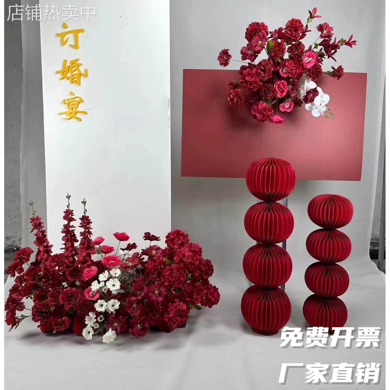 婚庆布置装饰千代兰花排迎宾花墙路引花T台花艺婚礼背景仿真绢花