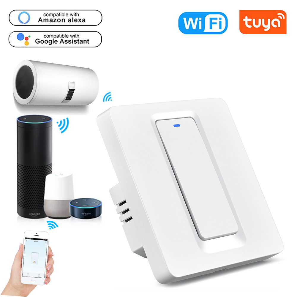 涂鸦WIFI智能40A大功率热水器开关定时语音控制远程APP墙壁开关