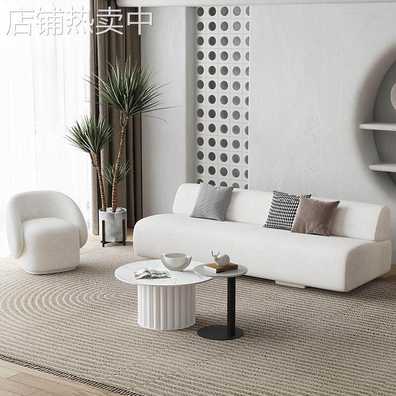 网红简约直排布艺沙发现代客厅休息区美容院接待轻奢休闲单人沙发