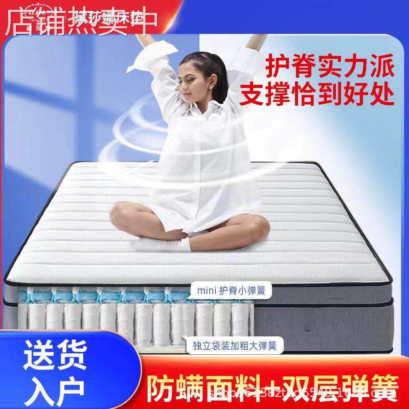 五星级酒店双层独立袋迷你乳胶床垫3D家用两用工厂直销发双人床
