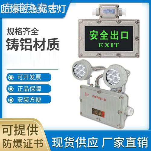 防爆双头应急灯二合一出口疏散标志指示灯消防通道LED防爆应急灯