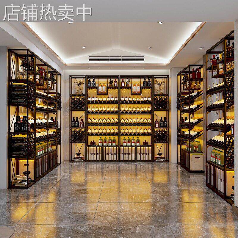 定制简约轻奢不锈钢金属酒窖酒庄别墅餐厅展示柜恒温红酒柜