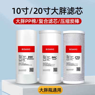 前置过滤器大白瓶滤芯家用10寸PP棉滤芯20寸大胖瓶cto压缩活性炭