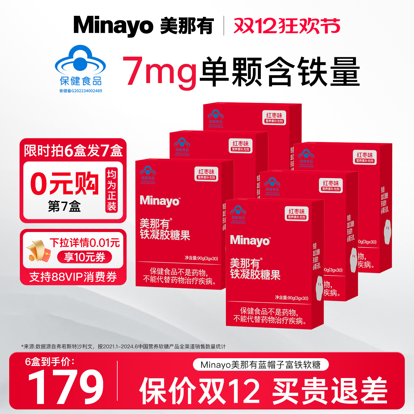 Minayo美那有蓝帽子补铁软糖